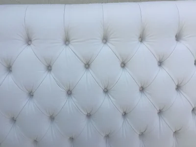 Cabeceira Estofada Corino Branca Cama King Size