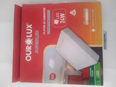 Led Quadrado Sobrepor com Reator Luz Branco Frio Luminária Bivolt Lamp