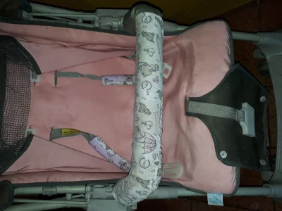 Carrinho Cinza e Rosa