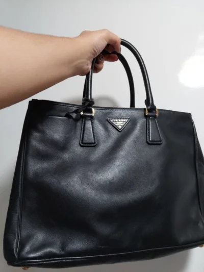 Bolsa Tote Prada Lux Medium Design Saffiano Black