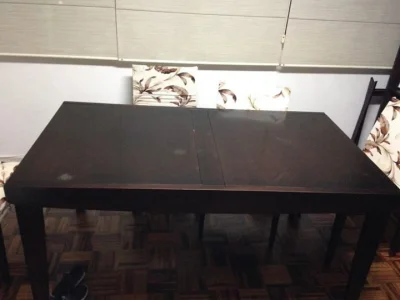 Mesa em Madeira Maciça Cor Tabaco