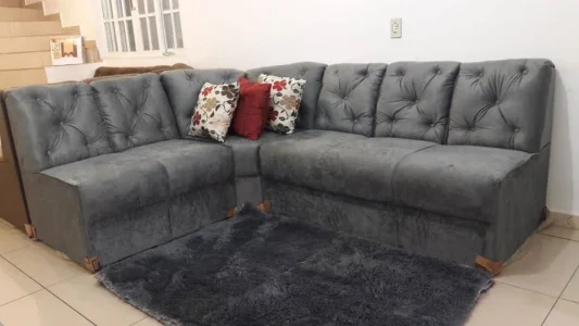 Sofá Modular de Canto 6 Lugares