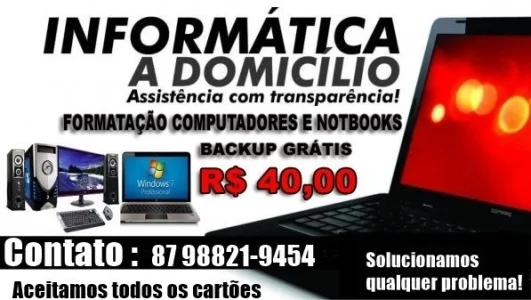 Formatação de Computadores e Notebooks