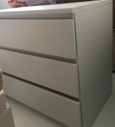 Cômoda em Mdf Cor Cinza - 3 Gavetas