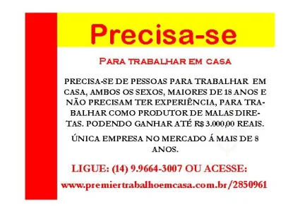 Precisa SE para Trabalho em Casa