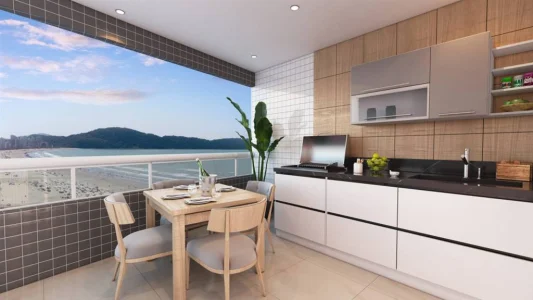 Apartamento com 80.26 m2 - Guilhermina - Praia Grande SP