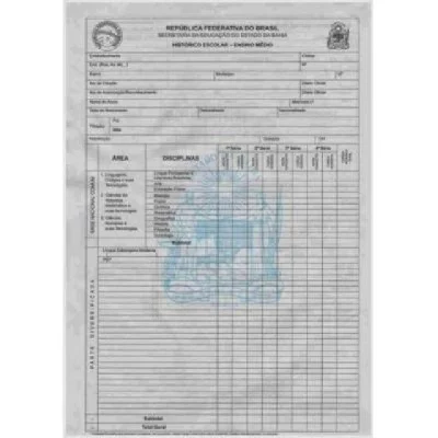 Certificado Historico Escolar Ensino Medio