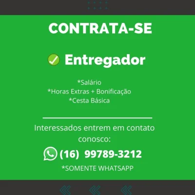 Vaga para Entregador