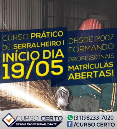 Curso de Serralheiro em Bh