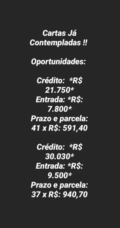Carta Contempladas Veja Fotos