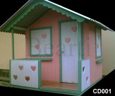 Casinha de Madeira 1,5m X 1,5m para Meninas Cd001 / Casa de Jardim