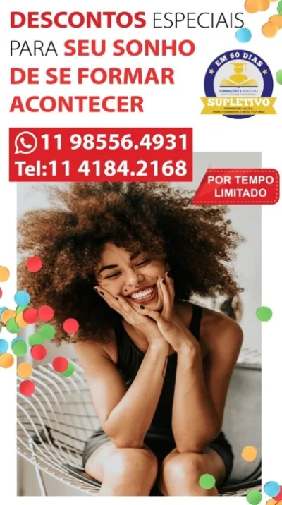 Supletivo a Distancia - Certificado Reconhecido pelo Mec