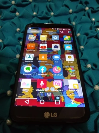 Vendo Celular Lg K10 2016 Dourado Inteiro Top
