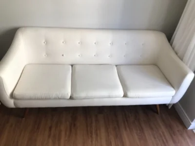 Sofá Off White 3 Lugares