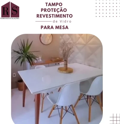 Tampo de Vidro para Mesa