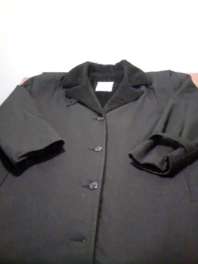 Sobretudo Casaco Longo Preto Forrado