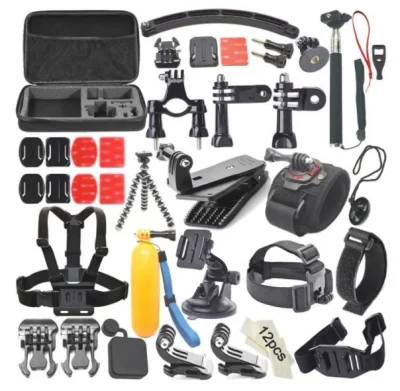 Kit de Acessórios para Câmera de Ação 48 Peças / Waterproof