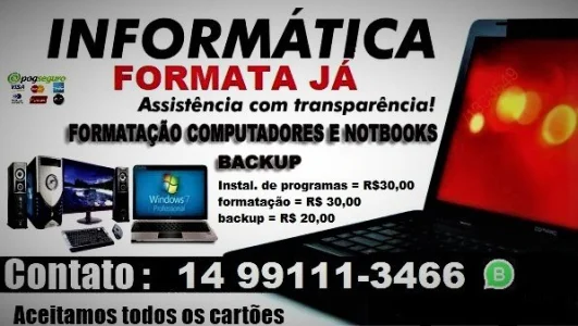 Formata Já Formatação de Notebook e Computadores em Geral