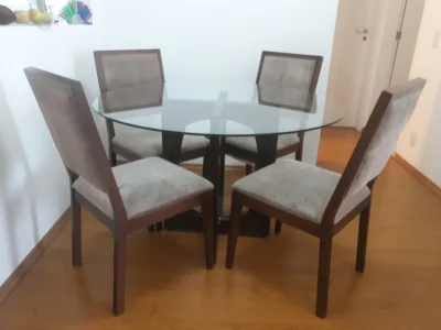 Mesa Redonda Tampo Vidro