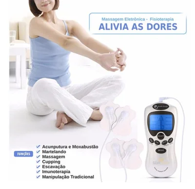 Massageador de Fisioterapia e Acupuntura Digital com Choque Elétrico T