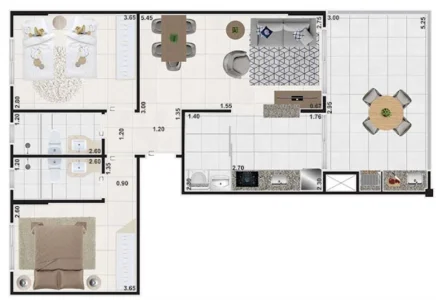 Apartamento com 79.5 m2 - Jardim Virginia - Guaruja SP
