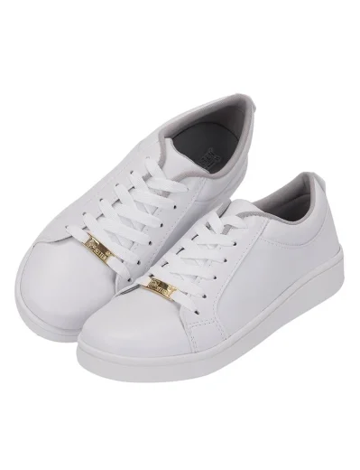 Tênis Casual Feminino Branco Solado Confort do Tamanho 33 ao 40