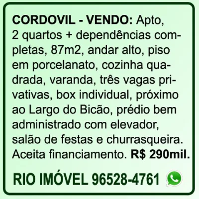 Apto em Cordovil com 3 Vagas