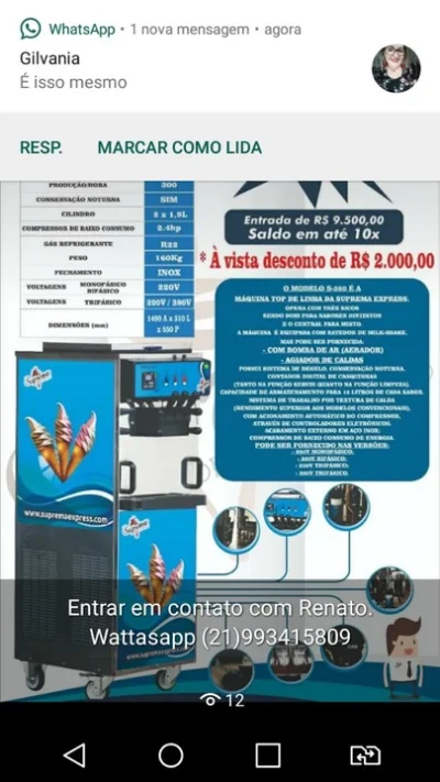 Máquina de Sorvete
