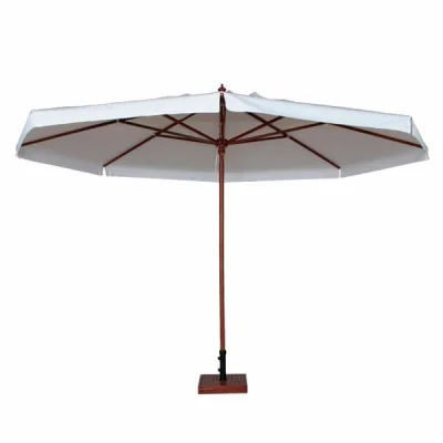 Ombrelone Guarda Sol Branco Novo com Base