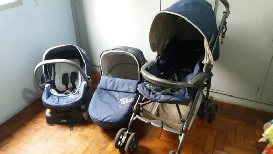 Kit Carrinho Pliko P3 Completo em ótimo Estado