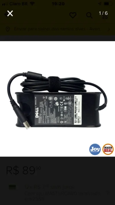 Fonte Notebook Dell 530
