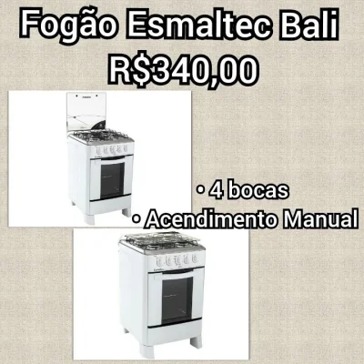 Fogão Esmaltec na Caixa Novo