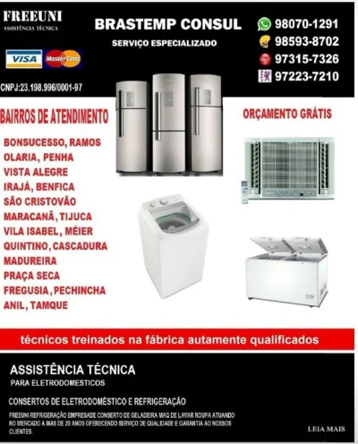Conserto de Geladeira e Maq de Lavar Roupa