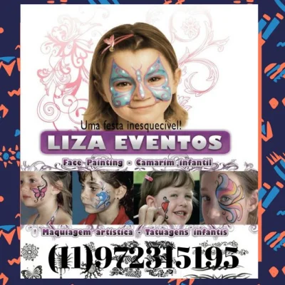 Pintura Facial para Festas ou Eventos
