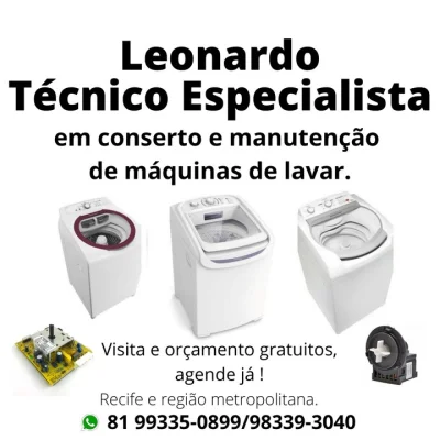 Técnico Especialista em Máquinas de Lavar Roupas