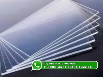 Chapa de Policarbonato Compacto Cristal 2,05 X 1,00 Mts 3mm