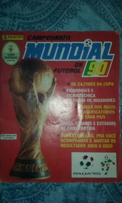 álbuns de Figurinhas das Copas do Mundo de Futebol de 90 e 94