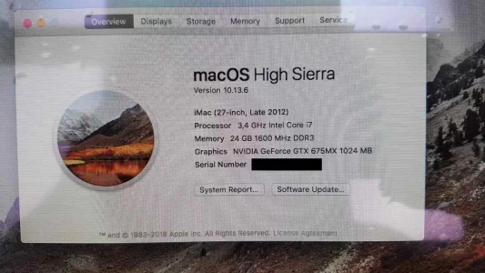 Imac27" 2012 I7 3.4gz 24gb, 02tb SSD