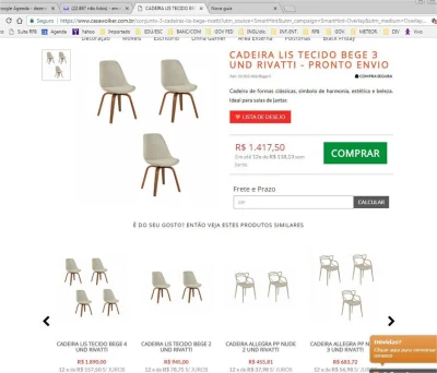6 Cadeiras Rivatti Modelo Lis