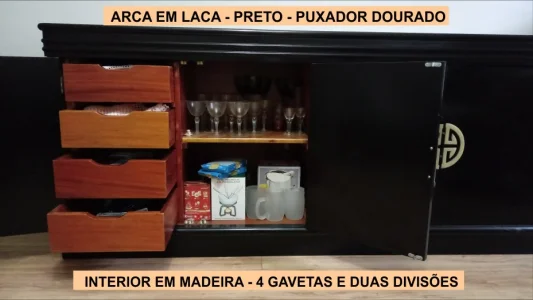 Arca em Laca Preto 4 Portas
