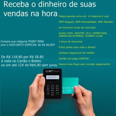 Point Mini Aceita Cartões de Crédito e Débito!