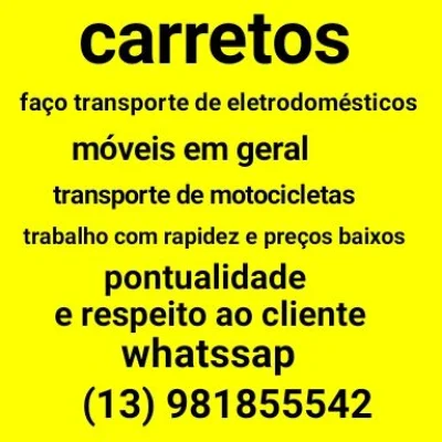 Carretos a Partir de 50 Reais Baixada Santista