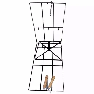 Máquina de Assar Frango Giratória Gold120kg + Mesa Inox + Tesoura