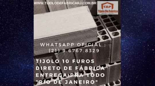 Tijolo Direto de Fábrica Whatsapp: (21) 9.6767.8329 Bom Jesus do Itaba