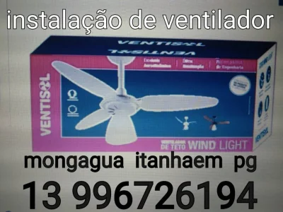 Ventilador de Teto Mongagua Instalação