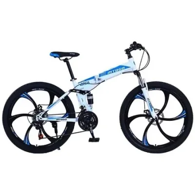 Bicicleta Dobrável Mountain Bike Aro 26 Magnesio Branca