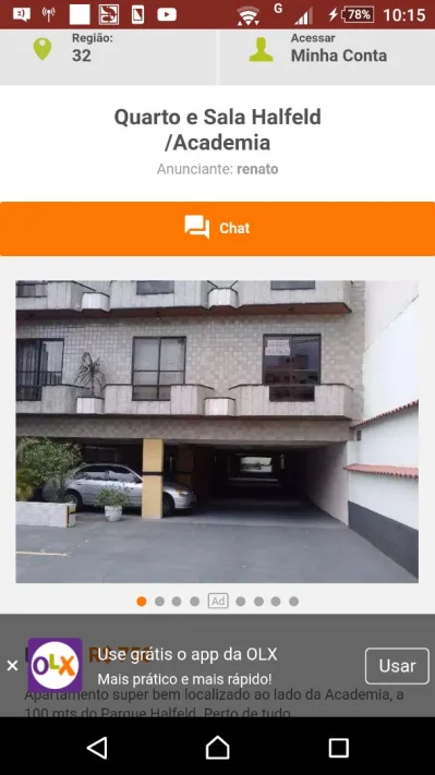 Quarto e Sala Rua Halfeld 750,00