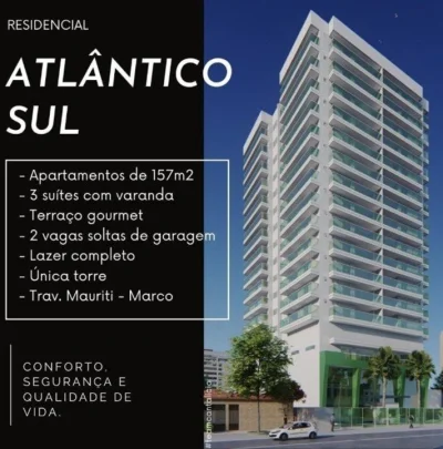 13 Apartamentos Praticamente Prontos no Edifício Atlantico Sul, Marco,