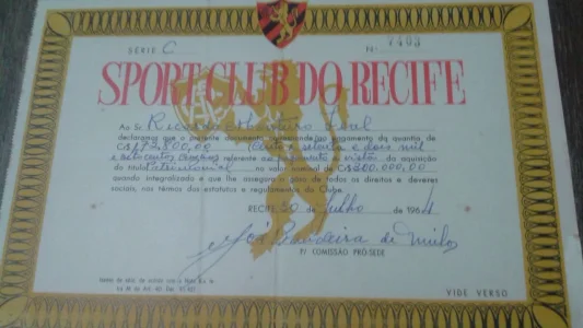 Título de Sócio Patrimonial do Sport