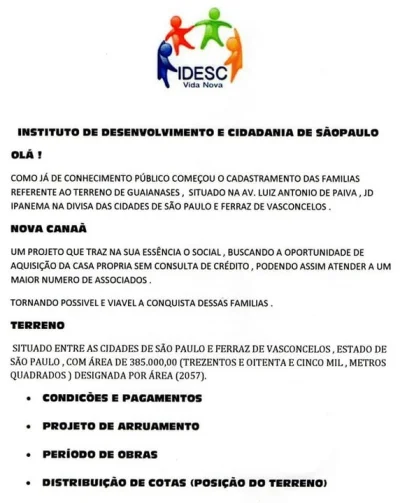 Otima Oportunidade. Terrenos com Entrada Facilitada
